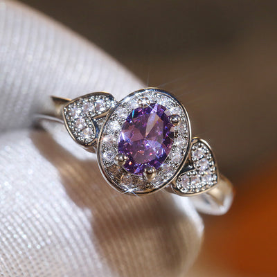 Vintage Purple Zirconia Ring