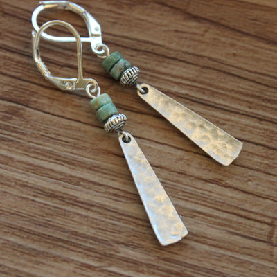 Vintage Turquoise Silver Bobo Earrings