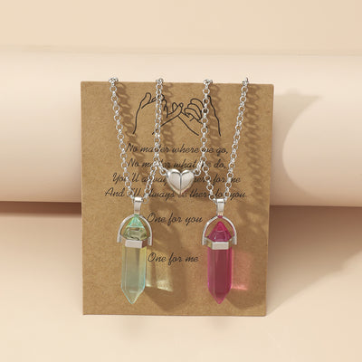 Column Pendant Necklace Couple Magnetic Necklace