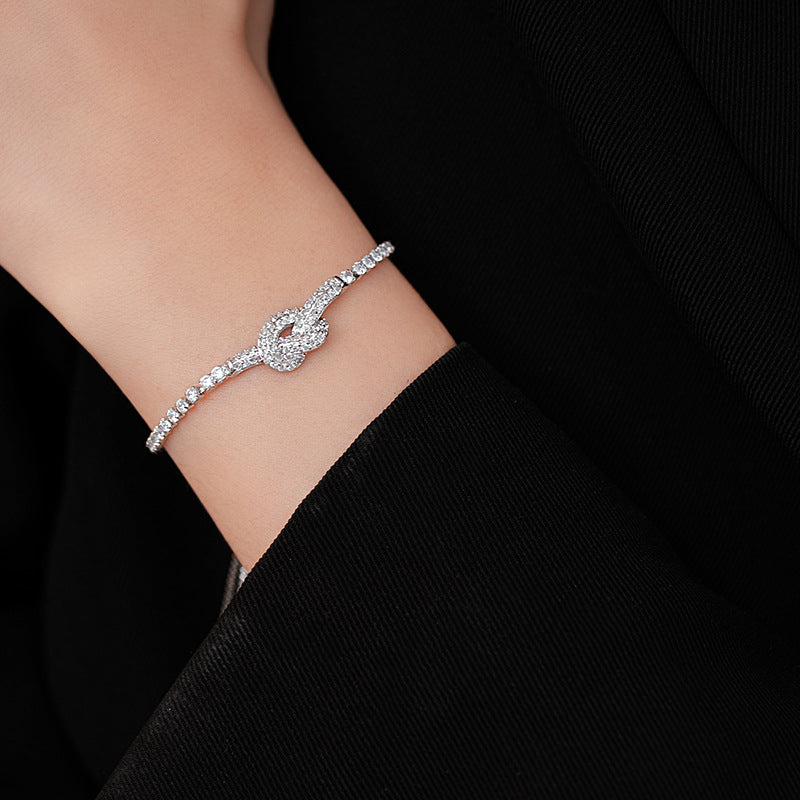 Cross Zircon Knot Adjustable Bracelet