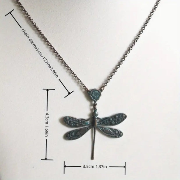 Retro Bohemian Style Dragonfly Necklace