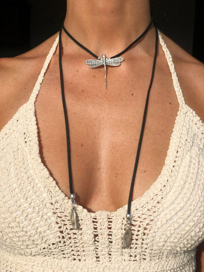 Vintage Bohemian Style Dragonfly Necklace