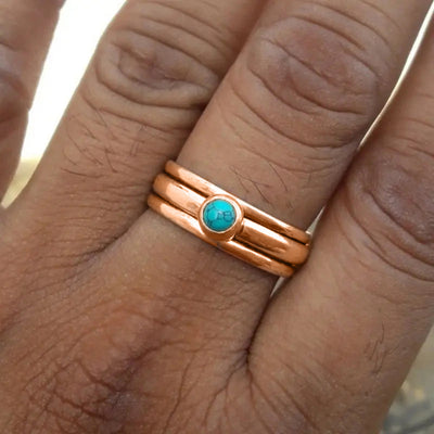 Retro Ethnic-Style Turquoise Ring