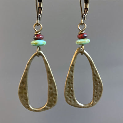 Boho Hoop Earrings -Brass Earrings