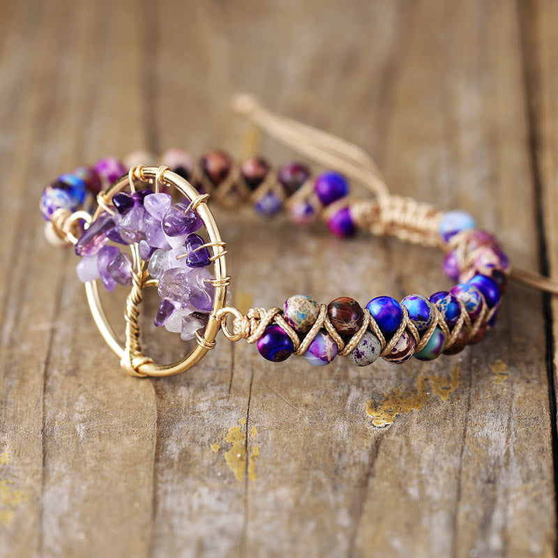 Coeden Bywyd Carreg Naturiol Amethyst
