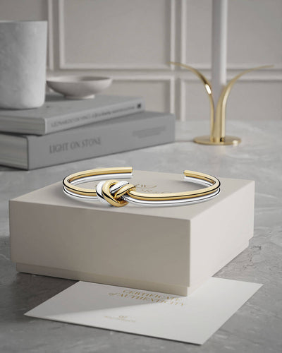 Dual Knot Bangle Polished