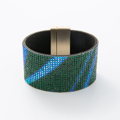 Crushed Stone Rice Bead Leather Bracelet