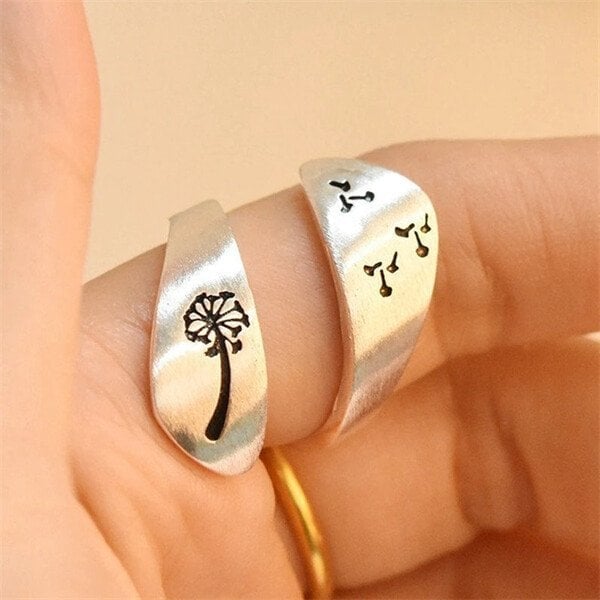 🔥Last Day 49% OFF🎁Hand Carved Dandelion Ring