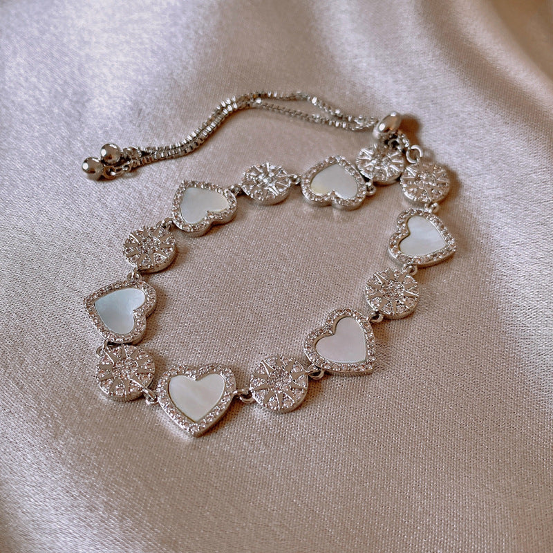 Zircon Sun Heart Bracelet