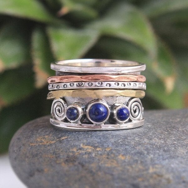 🔥🔥Last Day 49% OFF🎁Bohemian Sapphire Meditation Ring