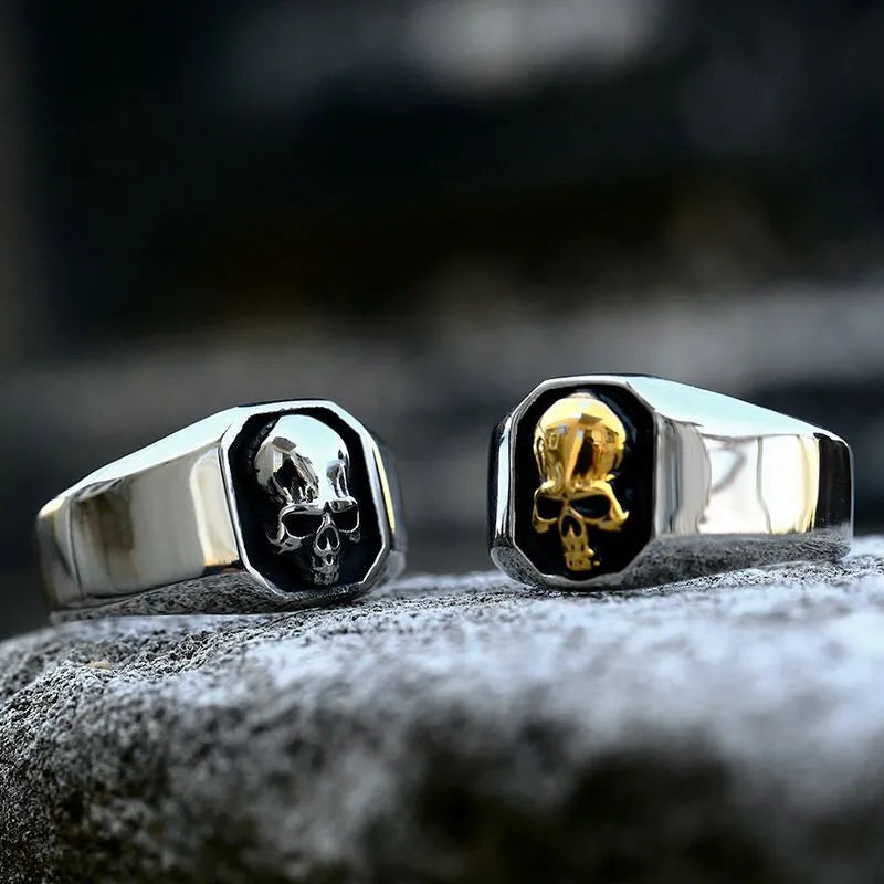 Punk  Sterling Silver Skull Ring