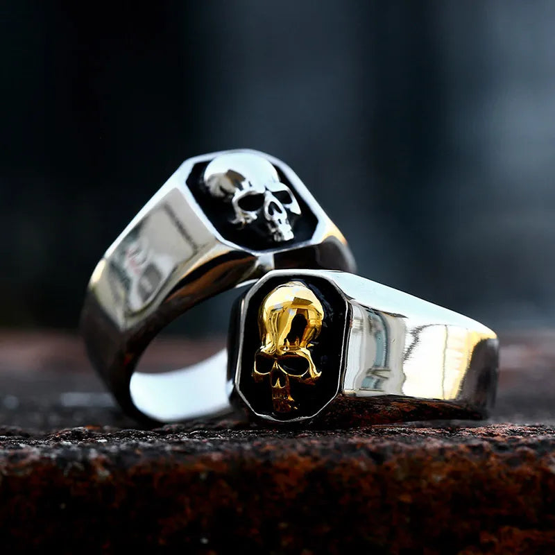 Punk  Sterling Silver Skull Ring