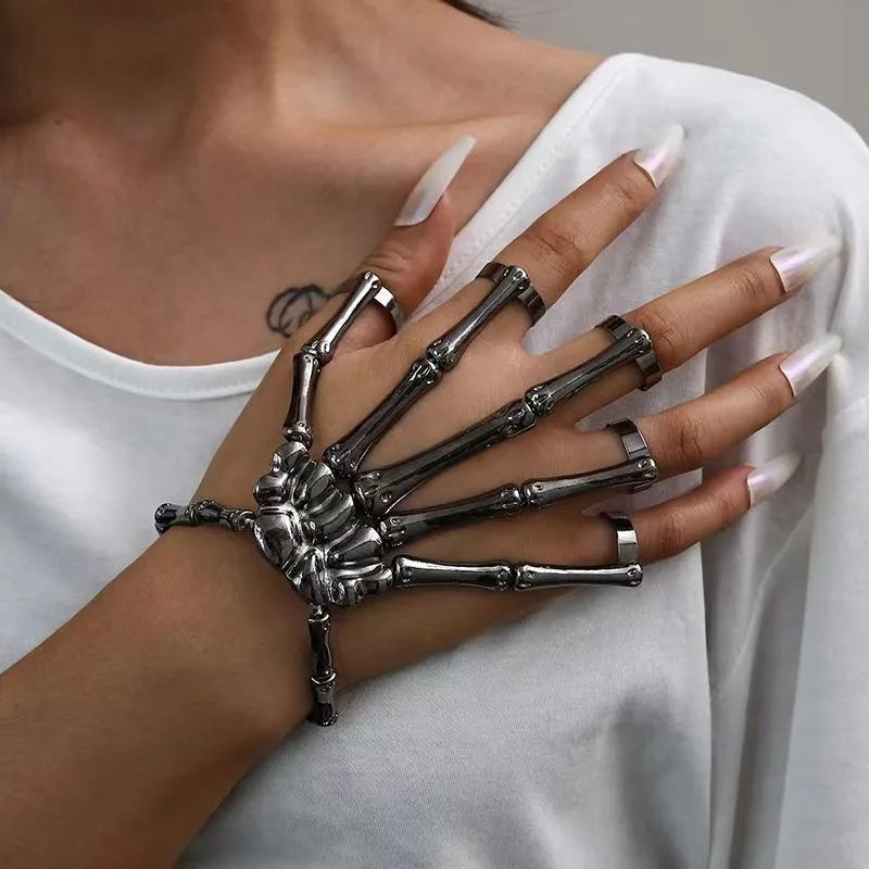 Punk Skeleton Hand Bone Bracelet