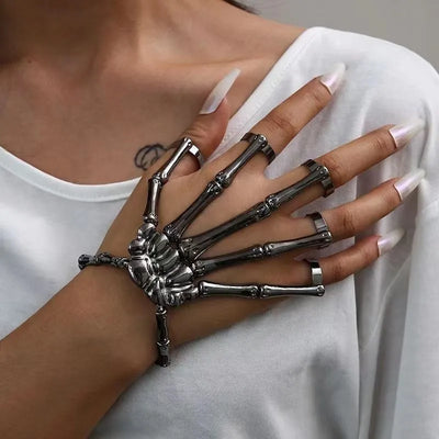 Punk Skeleton Hand Bone Bracelet