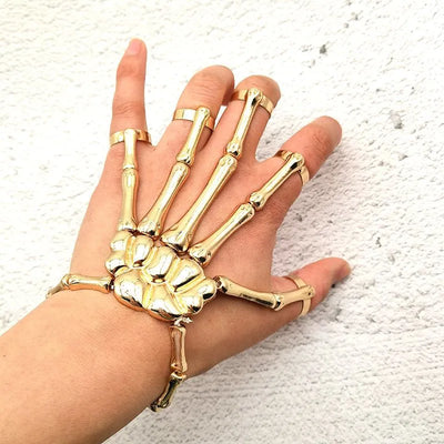 Punk Skeleton Hand Bone Bracelet