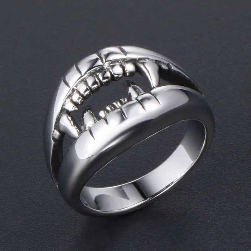 Alligator Tooth  Sterling Silver Ring
