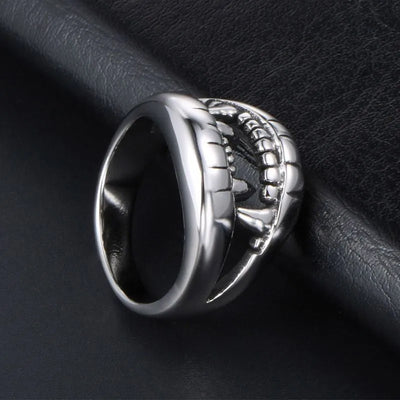 Alligator Tooth  Sterling Silver Ring