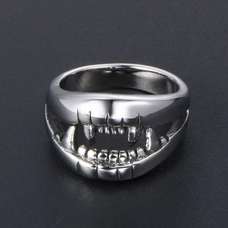 Alligator Tooth  Sterling Silver Ring