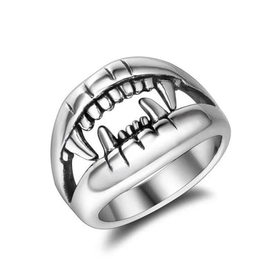Alligator Tooth  Sterling Silver Ring