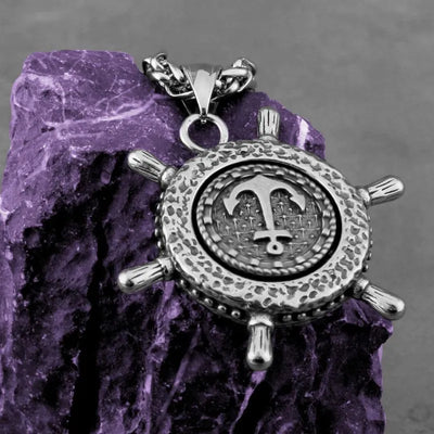 Fashion Rudder Rotating  Sterling Silver Pendant