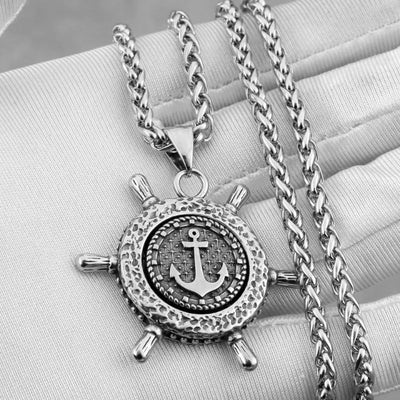 Fashion Rudder Rotating  Sterling Silver Pendant