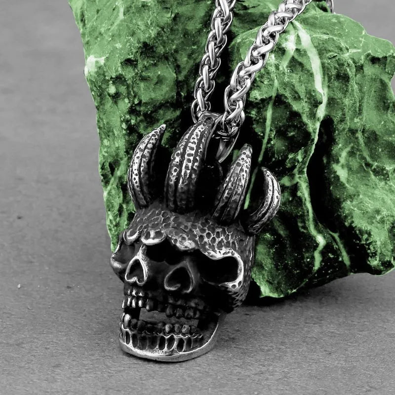 Gothic Vintage Double Skull Pendant