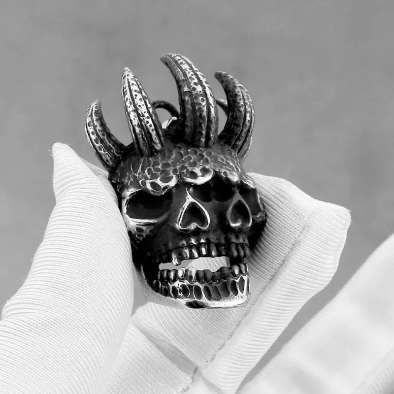 Gothic Vintage Double Skull Pendant