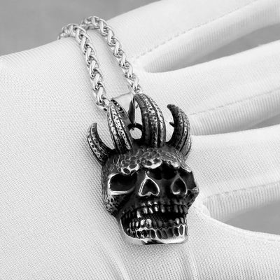 Gothic Vintage Double Skull Pendant