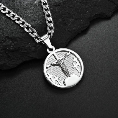 Hip-hop Cross Disc Pendant