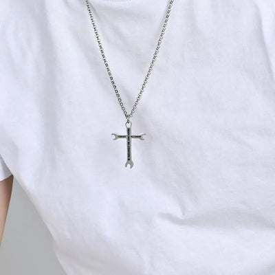 I Can Do All Things  Sterling Silver Lever Cross Pendant