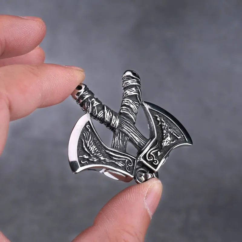 Nordic Viking Tomahawk  Sterling Silver Pendant