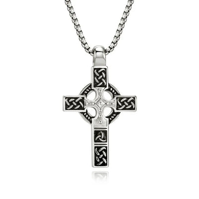 Vintage Celtic Knot  Sterling Silver Cross Pendant