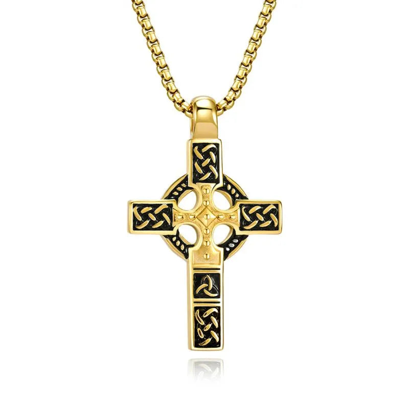 Vintage Celtic Knot  Sterling Silver Cross Pendant