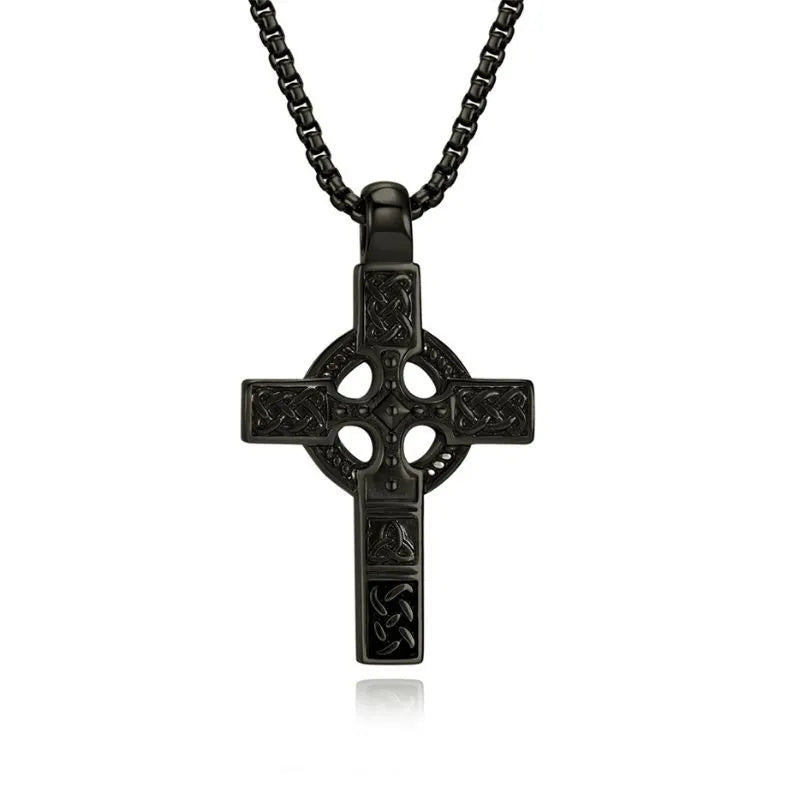 Vintage Celtic Knot  Sterling Silver Cross Pendant