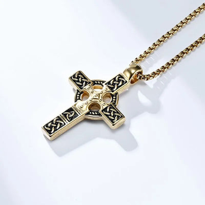 Vintage Celtic Knot  Sterling Silver Cross Pendant