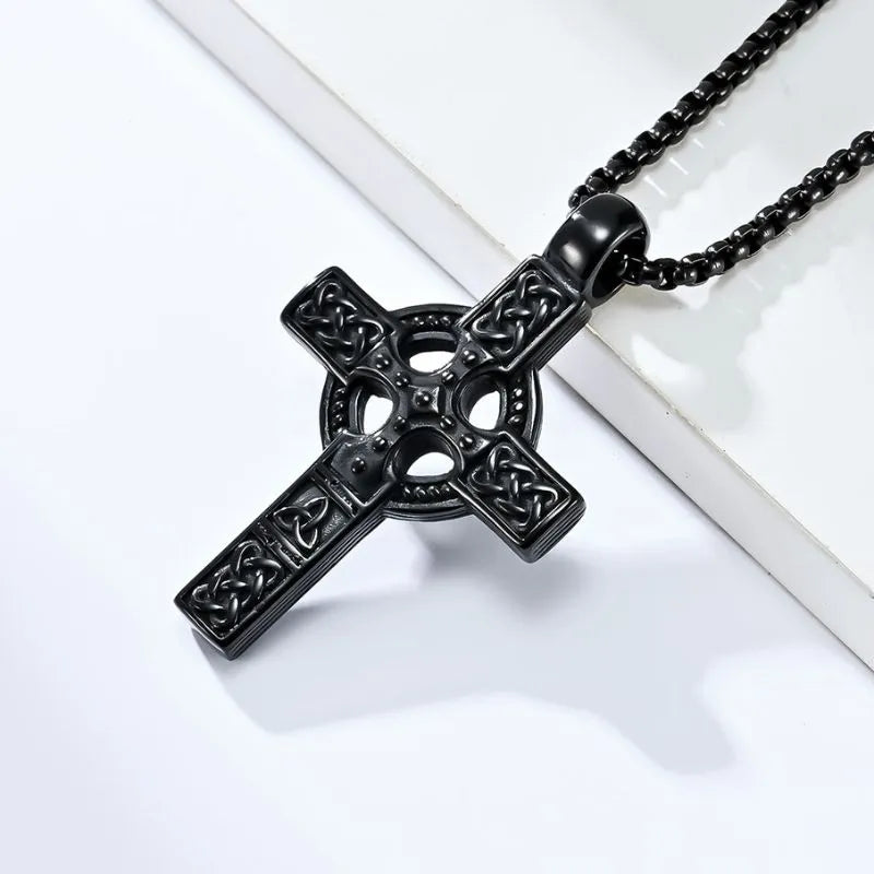 Vintage Celtic Knot  Sterling Silver Cross Pendant