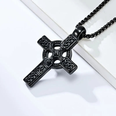 Vintage Celtic Knot  Sterling Silver Cross Pendant
