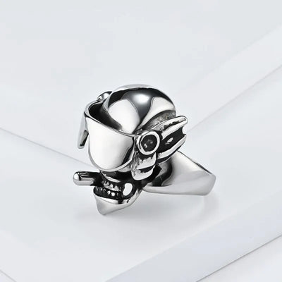 Punk Cigar Skull Ring