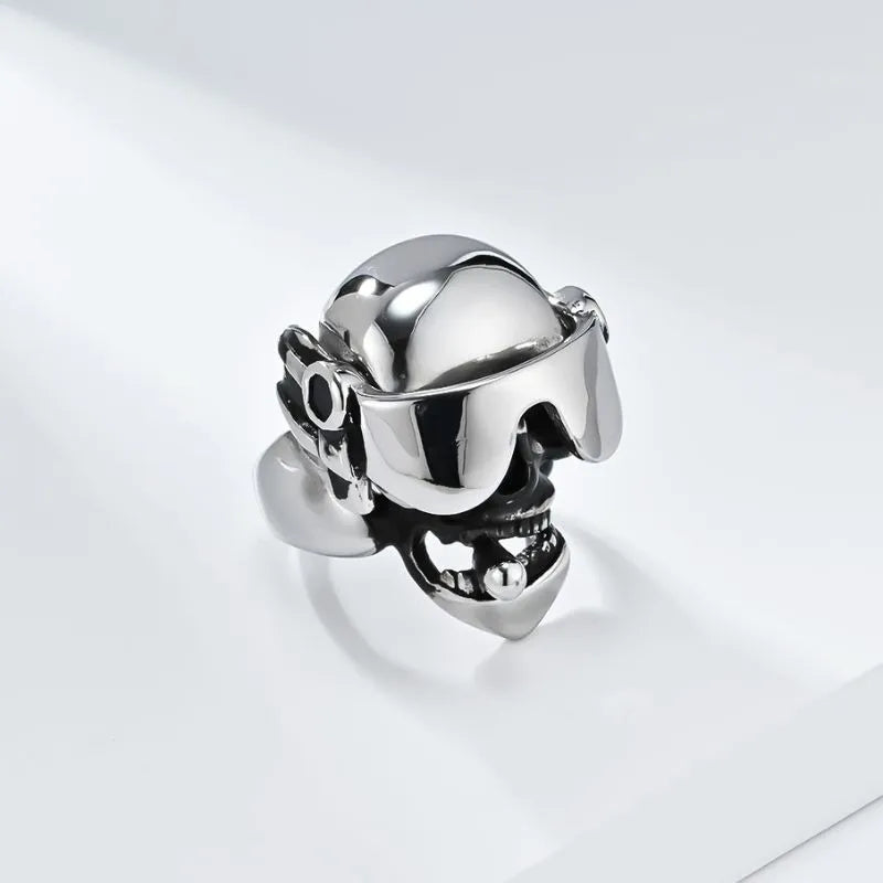 Punk Cigar Skull Ring