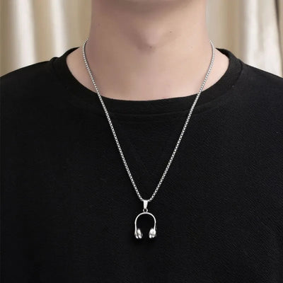 Punk Fashion Headphone Pendant Necklace