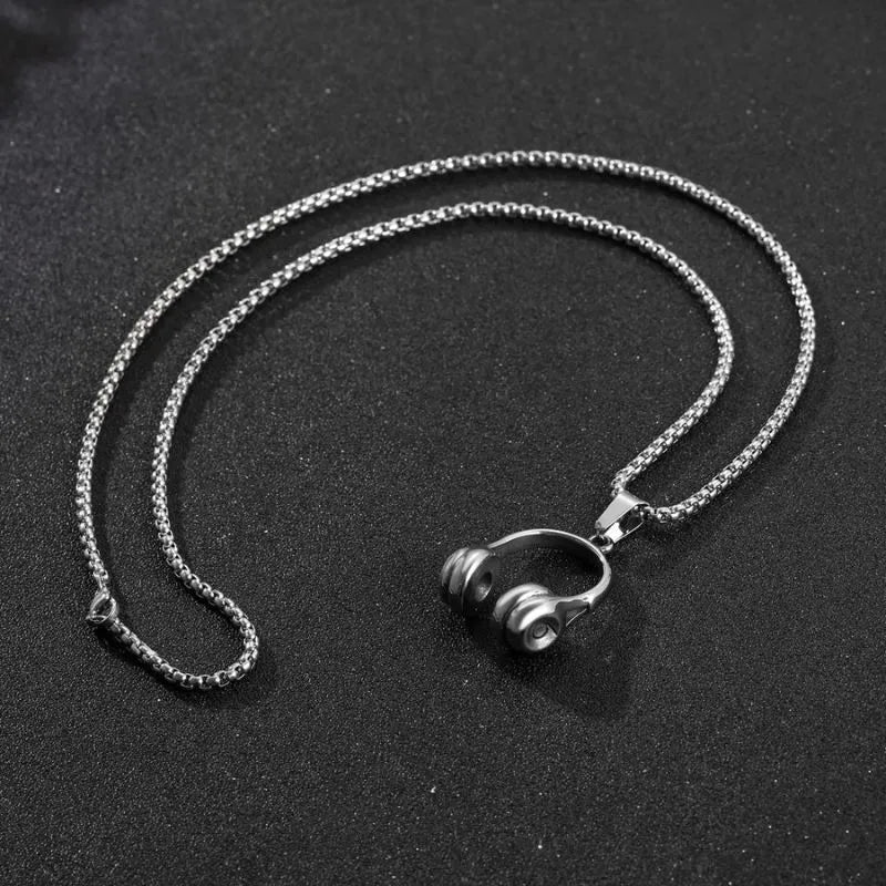 Punk Fashion Headphone Pendant Necklace