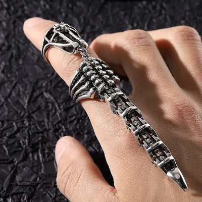 Punk Scorpion Open Adjustable Ring