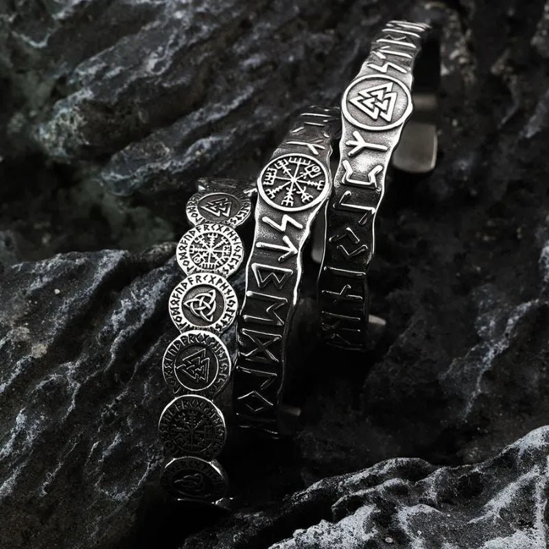 VIntage Viking Rune C-shaped Bracelet