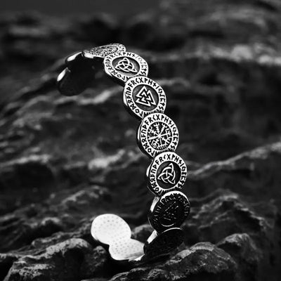 VIntage Viking Rune C-shaped Bracelet
