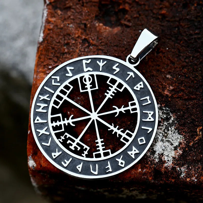 Viking Compass with Rune Pendant