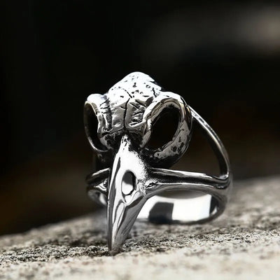 Viking Crow  Sterling Silver Ring