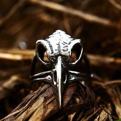 Viking Crow  Sterling Silver Ring