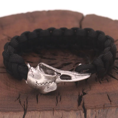Viking Raven Skull Hand-woven Bracelet
