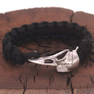 Viking Raven Skull Hand-woven Bracelet