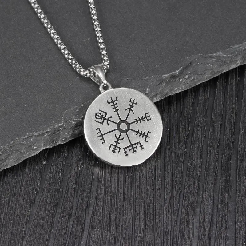 Viking Valknut  Sterling Silver Pendant Necklace